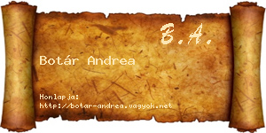 Botár Andrea névjegykártya