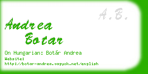 andrea botar business card